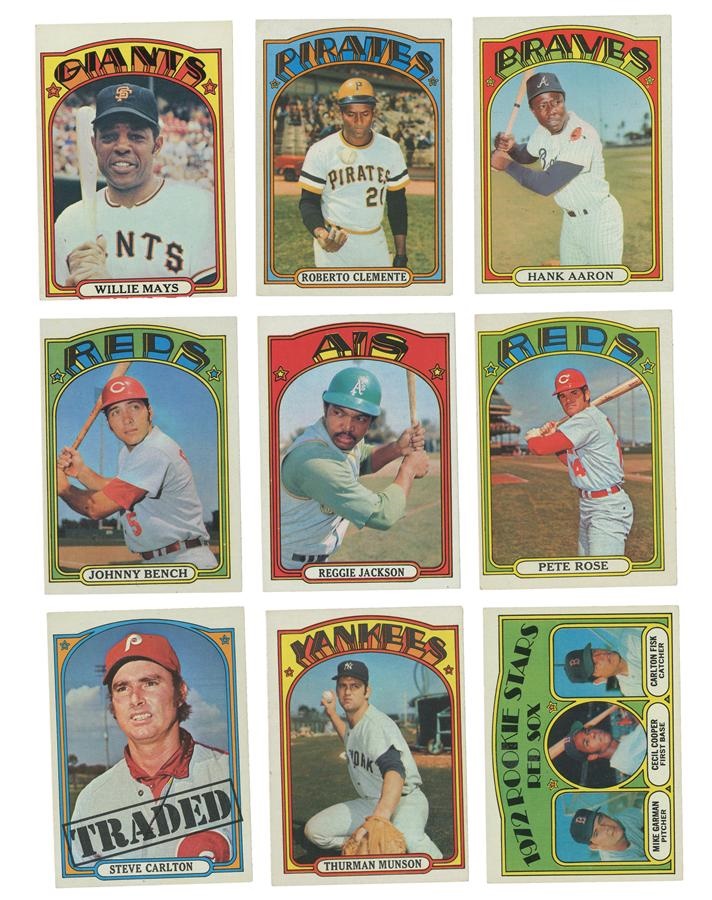 1972 Topps Baseball Card Near Complete Set