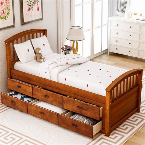 Amazon Com Bed Frames Twin Size With Headboard Platform Bed Frame