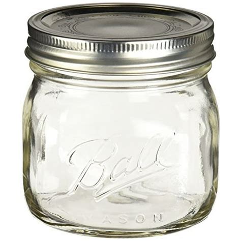 Ball Glass Mason Jars With Lids And Bands Wide Mouth 16 Oz 4 Count