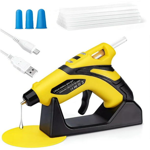 Beirui Cordless Hot Glue Gun 20S Preheating With 30Pcs Glue Sticks Leak