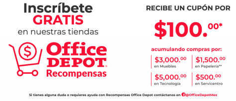 Cupón Y Ofertas Office Depot | -10% Y $100 Descuento | 2025