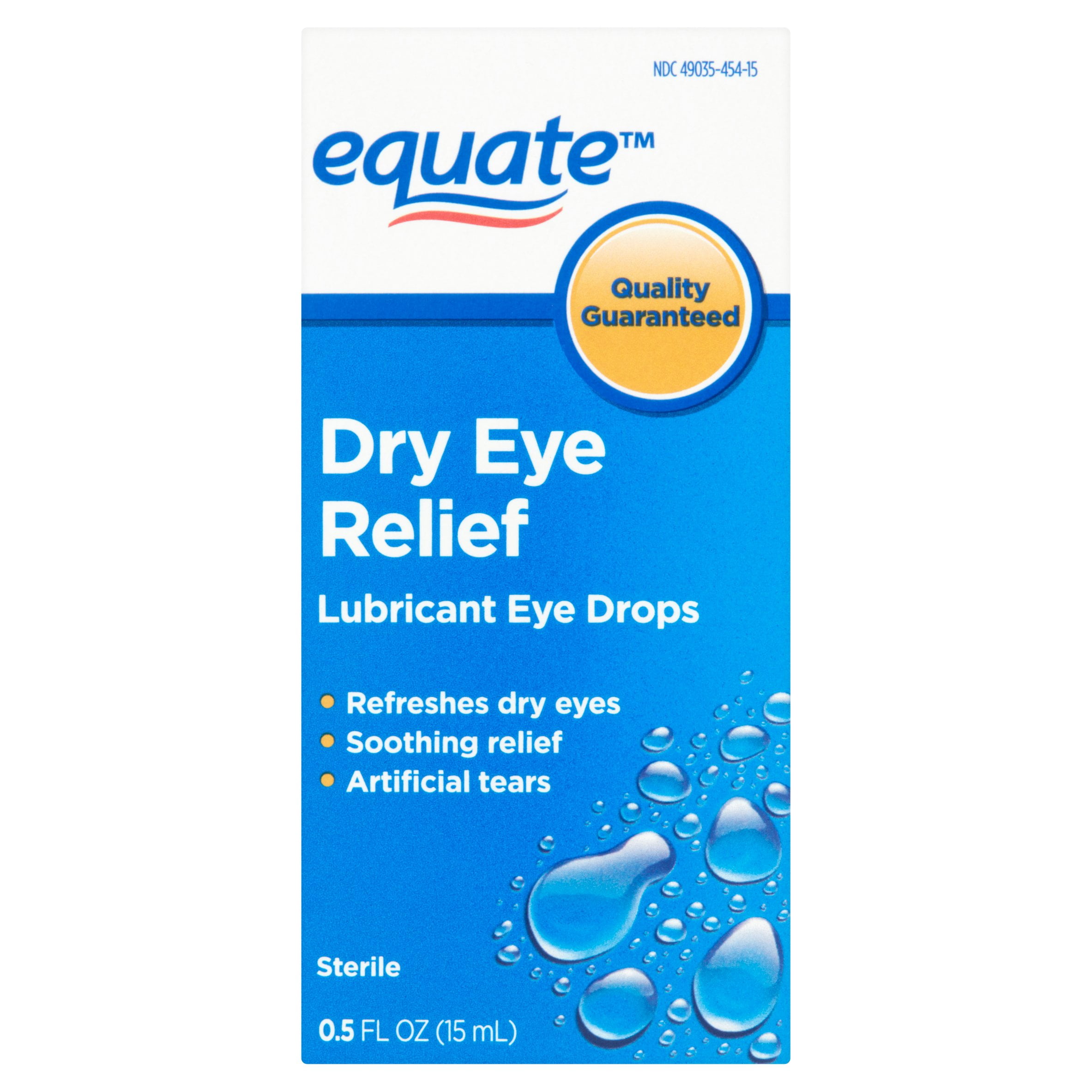 Equate Dry Eye Relief Lubricant Eye Drops 0 5 Oz Walmart Com