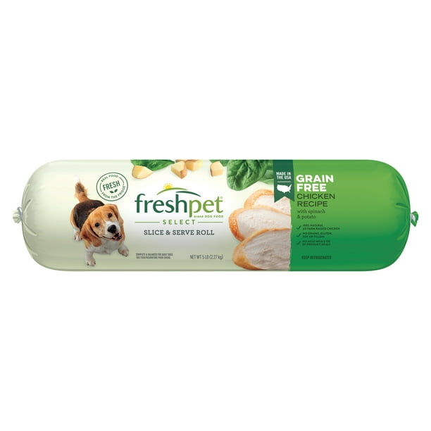 Freshpet Healthy Natural Fresh Grain Free Chicken Dog Food Roll 5 Lb