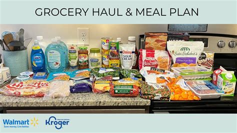 Grocery Haul Meal Plan Budget Friendly Walmart Grocery Pickup