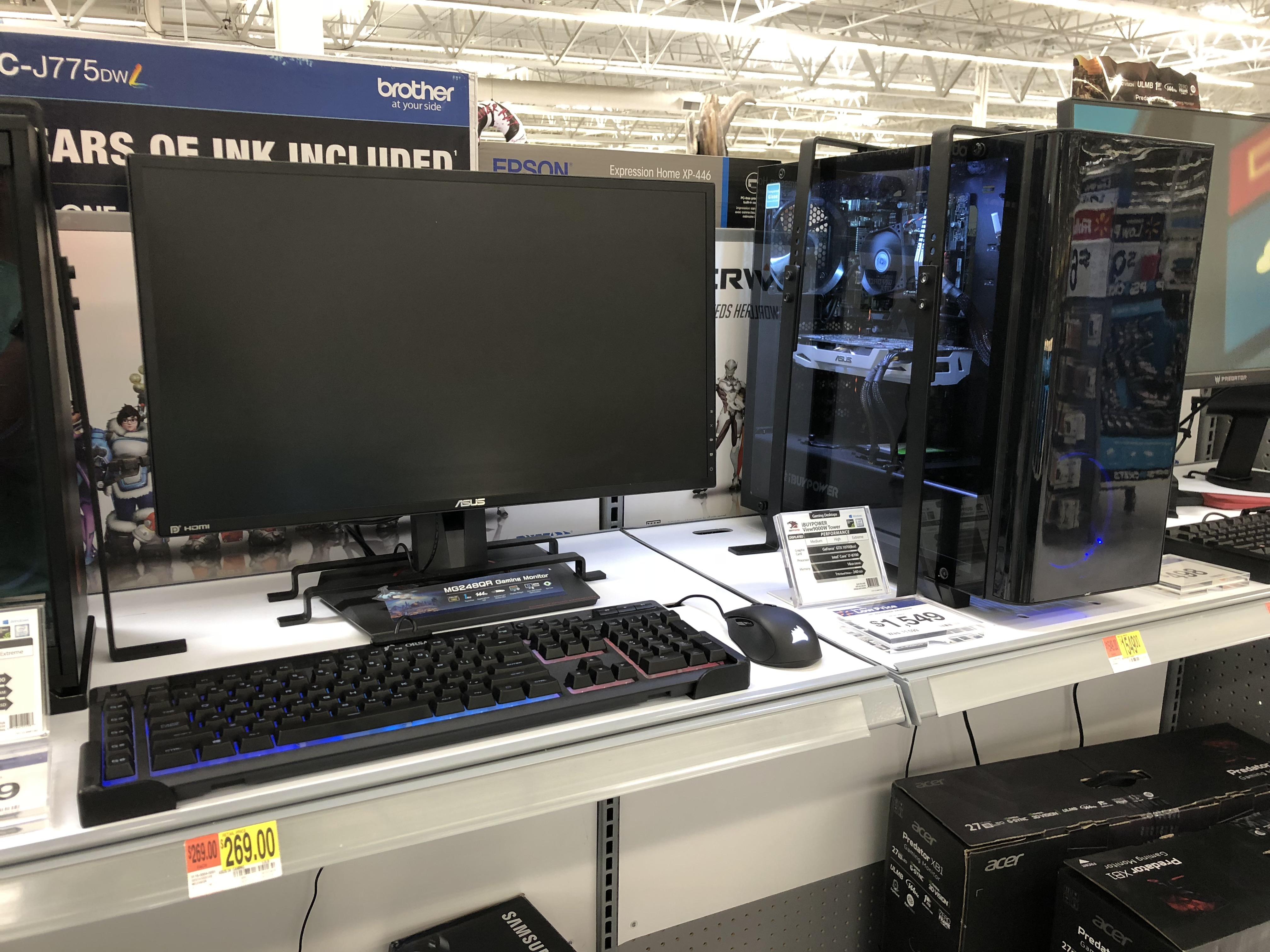 My Local Walmart Has A Couple Pc Amp 39 S On Display And A Whole Shelf Of Amp Quot Pc Gaming Supplies