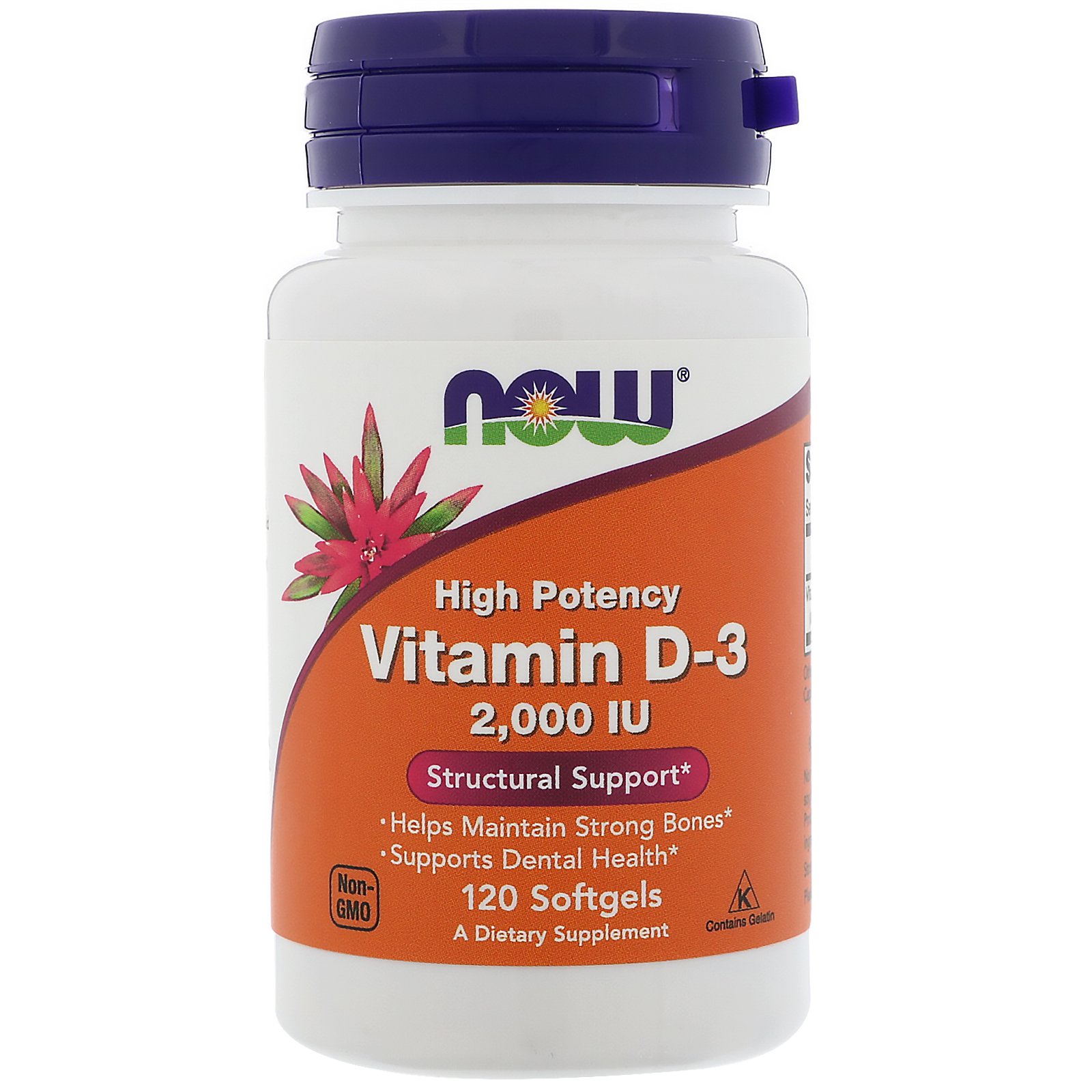 Now Foods Vitamin D 3 High Potency 5 000 Iu 120 Softgels Byclue