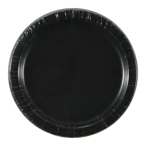 Paper Plates 7 In Black 20Ct Walmart Com