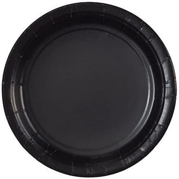 Party Dimensions 71072 24 Count Paper Plate 7 Inch Black Walmart Ca