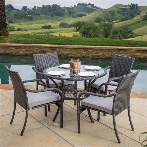 Patio Furniture Dining Sets Clearance 48 Round Glass Top Outdoor