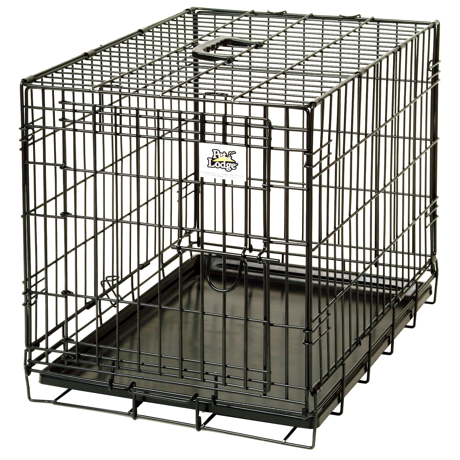 Pet Lodge Black Double Door Wire Pet Crate Walmart Com Walmart Com