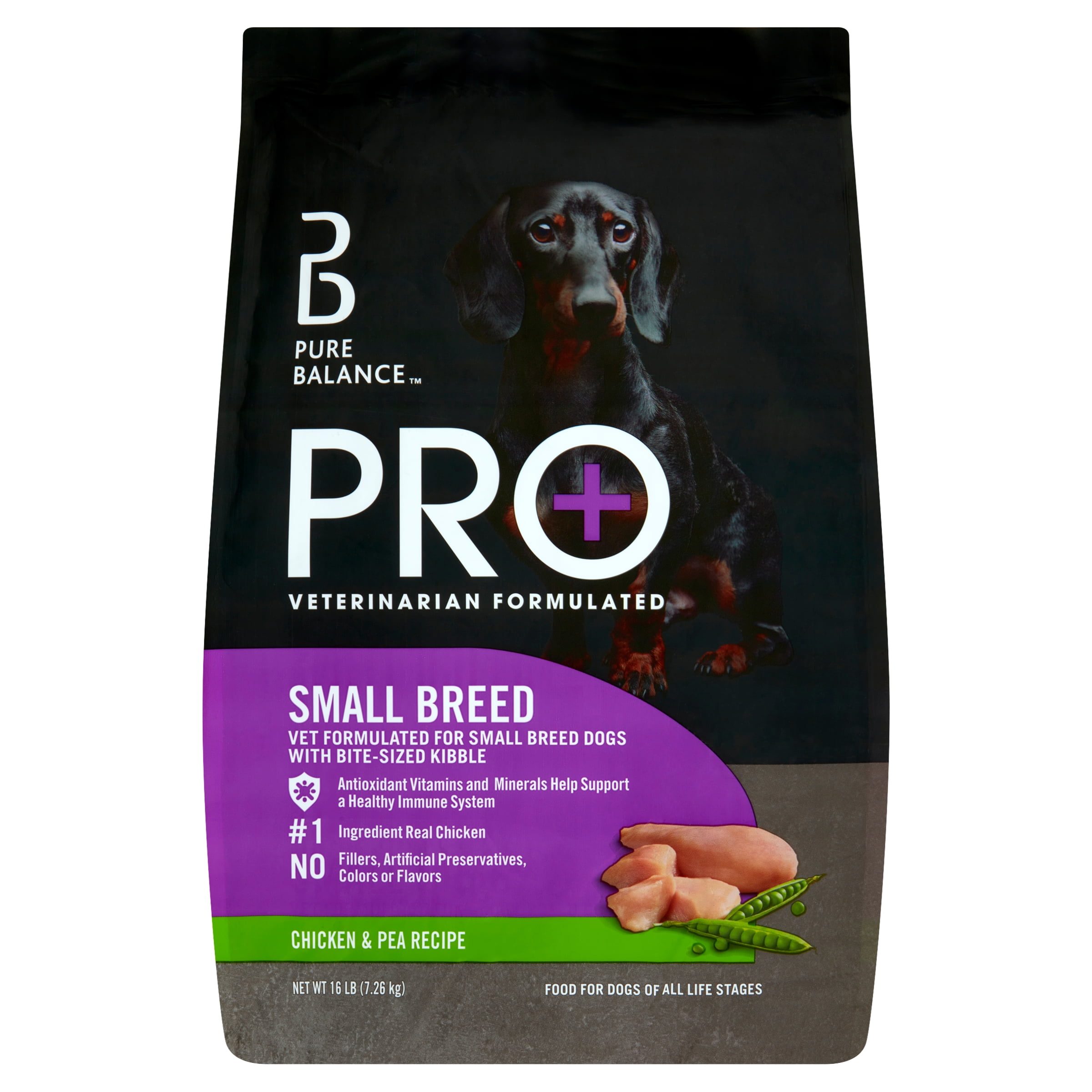 Pure Balance Pro Small Breed Dog Food Chicken Pea Recipe 16 Lbs