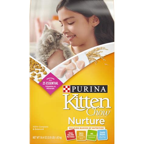 Purina Kitten Chow Dry Kitten Food Nurture 3 15 Lb Bag Walmart Com