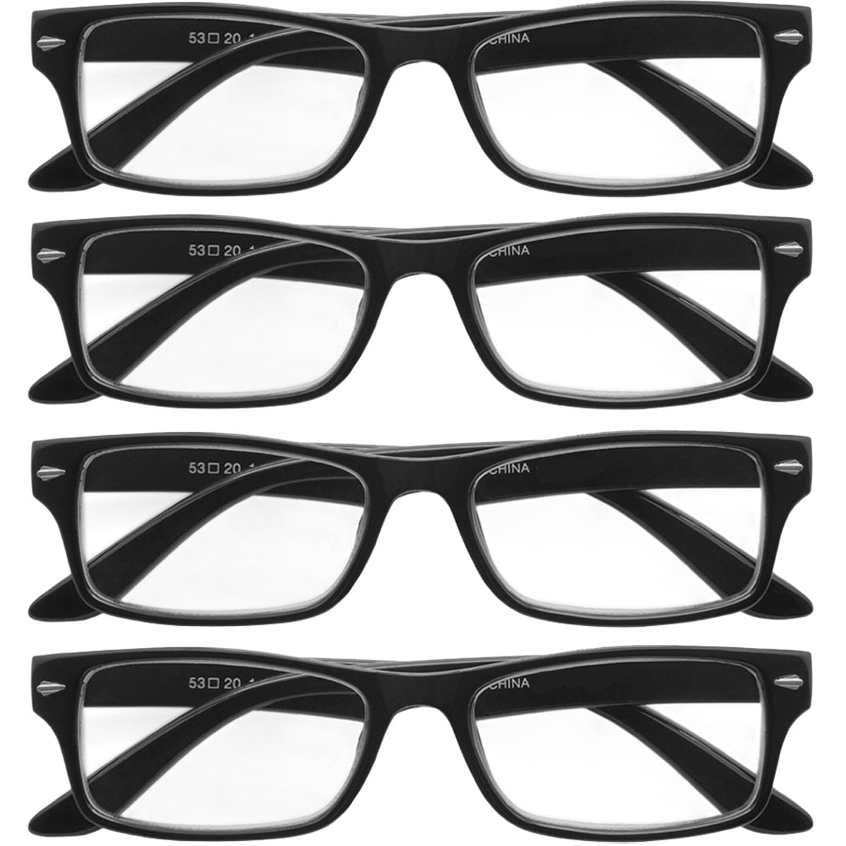 Reading Glasses For Men Women 4 Pack Readers Classic Unisex Retro Style