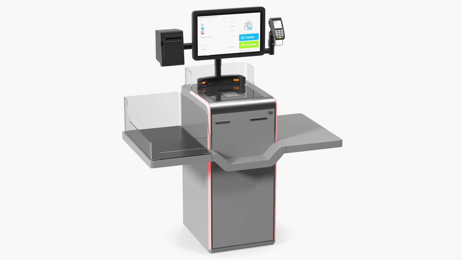 Retail Self Checkout System Grey3d Turbosquid 2015782