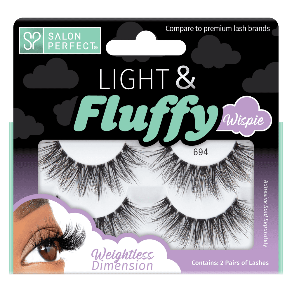 Salon Perfect Light Amp Fluffy Lash 694 Black 2 Pairs Walmart Com Walmart Com