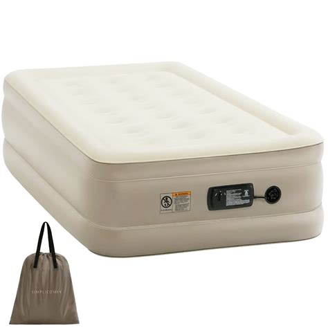 Simpli Comfy Twin Inflatable Air Mattress 18 Raised Air Bed With