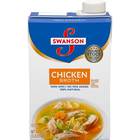 Swanson Chicken Broth 48 Ounce Resealable Carton Walmart Com Walmart Com