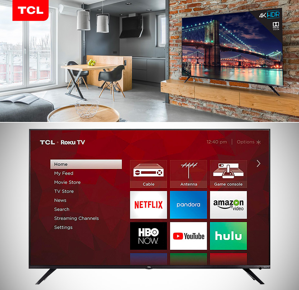 Tcl 55Up130 55 Inch 4K Ultra Hd Roku Smart Led Tv Walmart Com