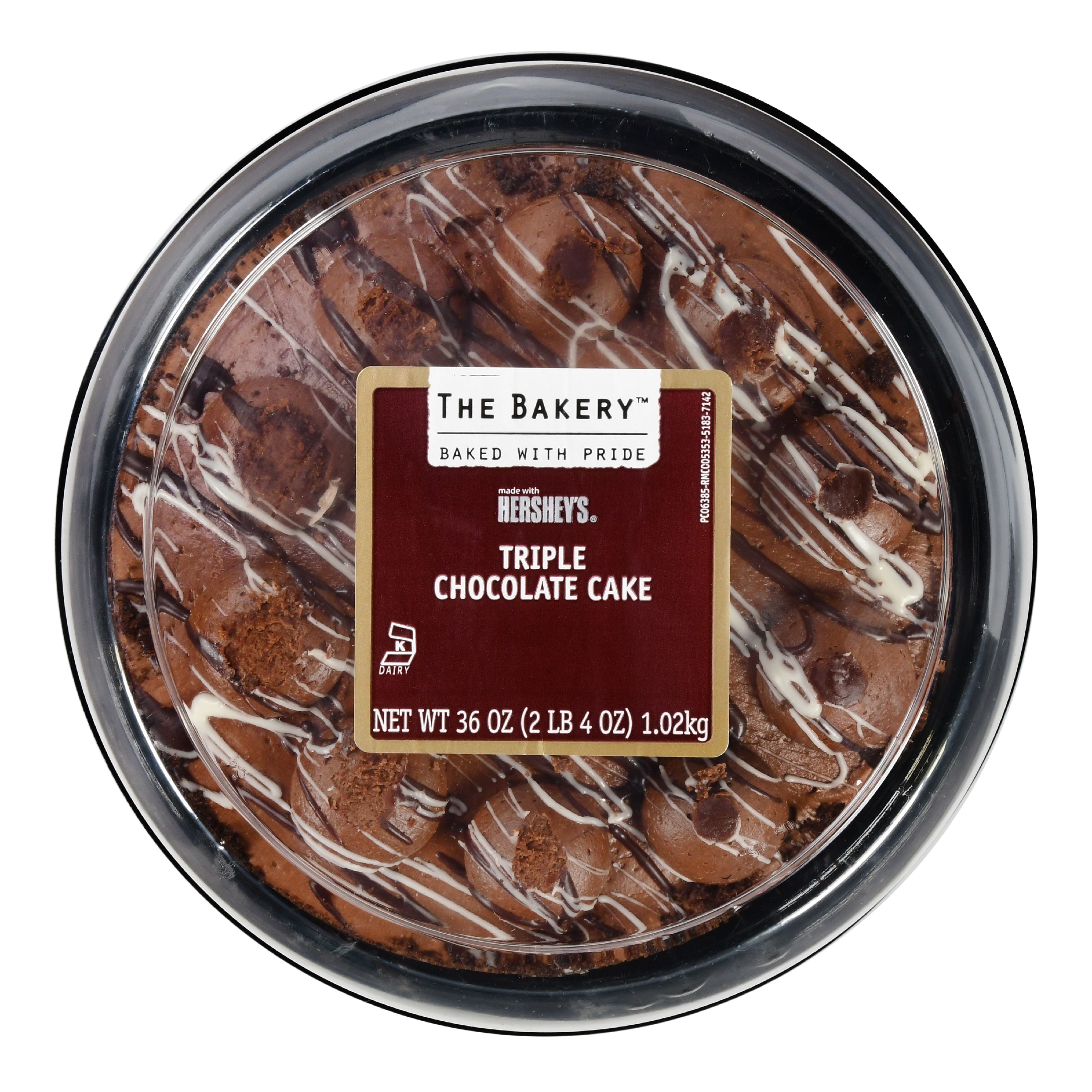 The Bakery Triple Chocolate Cake 36 Oz Walmart Com Walmart Com