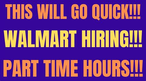 This Will Go Quick Walmart Is Hiring Work From Home Job Part Time