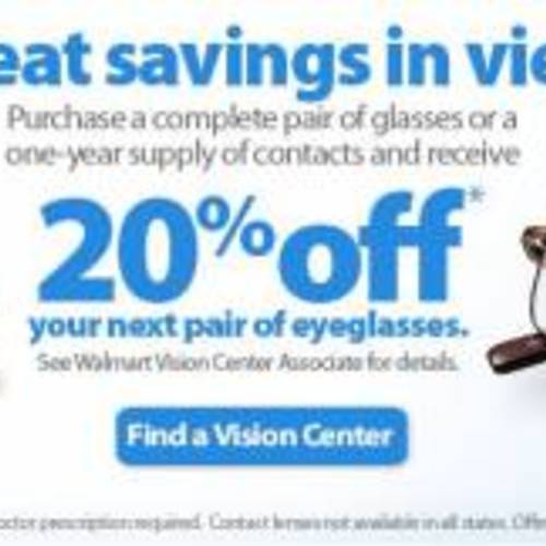 Tryspree - Receive 20% Off Your Next Pair Of Eyeglasses-Walmart Vision ...