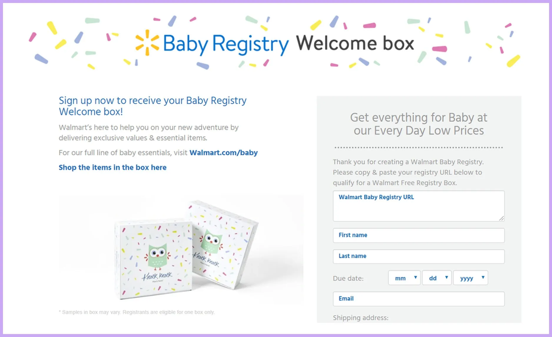 Walmart Baby Registry Box 2023 Mumsypop