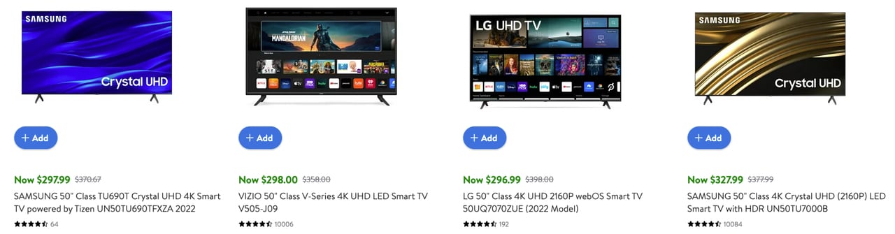 Walmart Cyber Monday Tv Deals 50 Inch Tvs For 330 Or Less Masslive Com