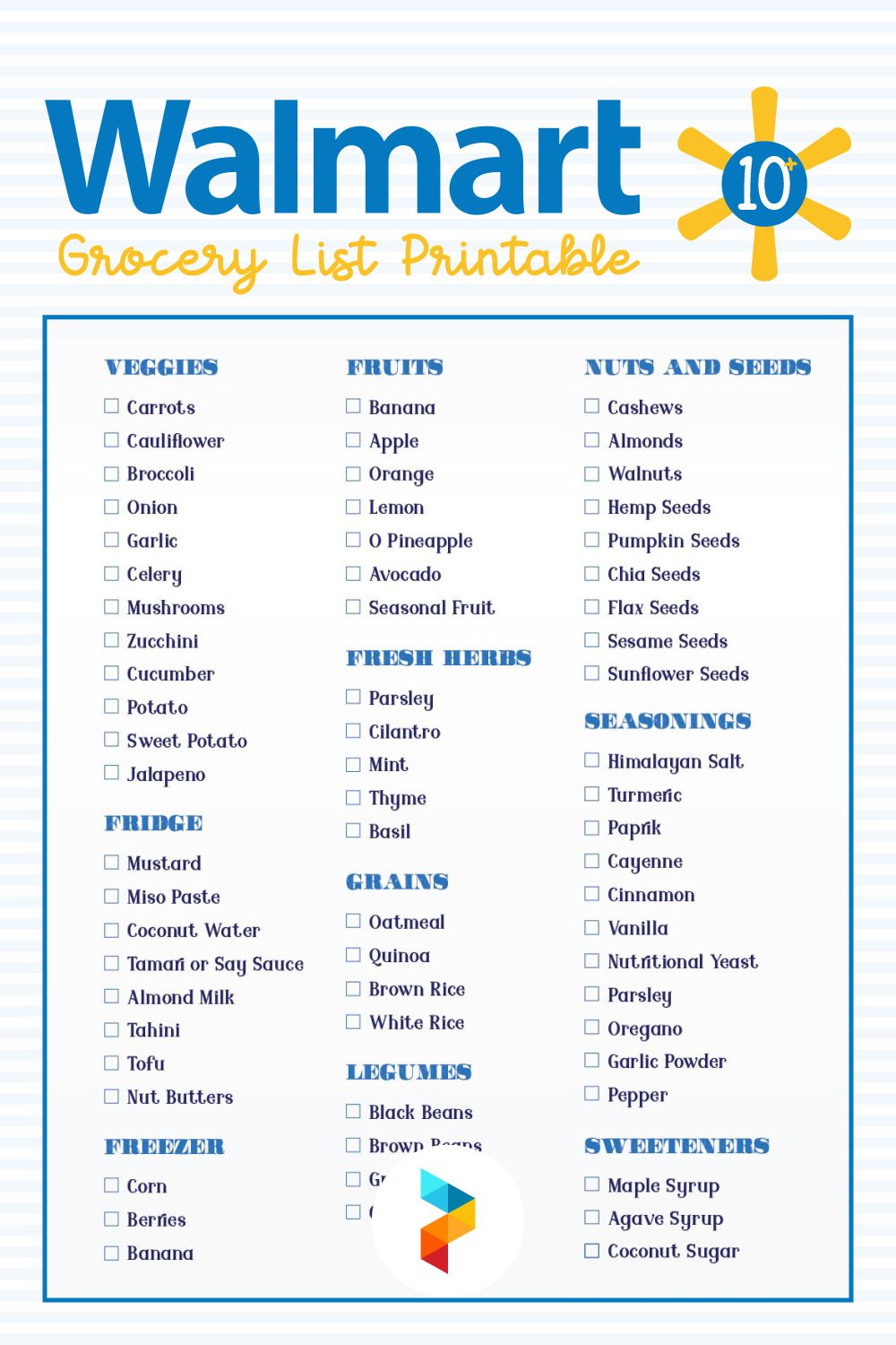 Walmart Grocery List Printable Grocery List Printable Grocery Lists