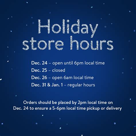 Walmart Holiday Hours 2025